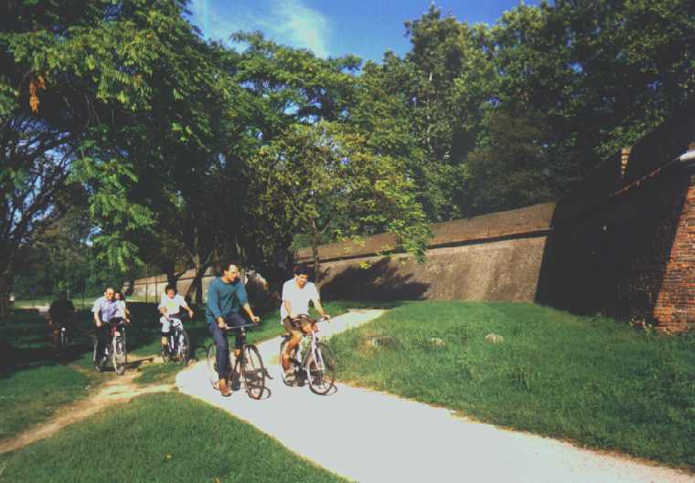 biking around the walls